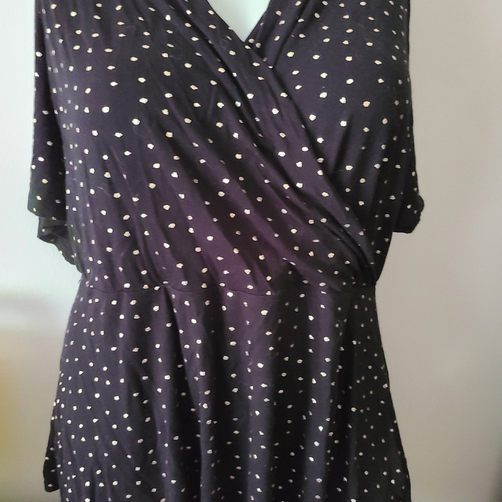Black peplum top